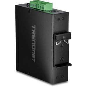 TRENDnet TI-F711SFP Industrial 10G SFP+ Media Converter, IP50, DIN rail or wall mount